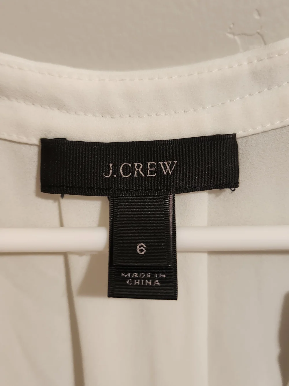 J. Crew Cream Split-Neck Sleeveless Blouse